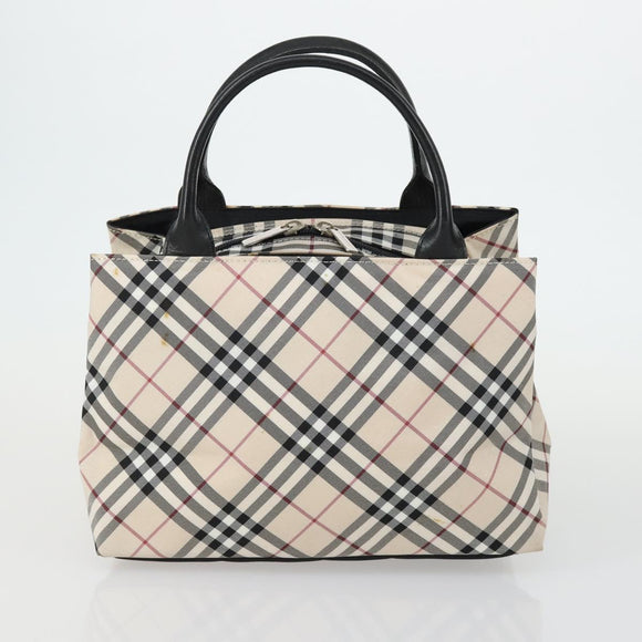 BURBERRY Nova Check Shoulder Bag Nylon Canvas 5 Set Yellow Beige Auth bs31981