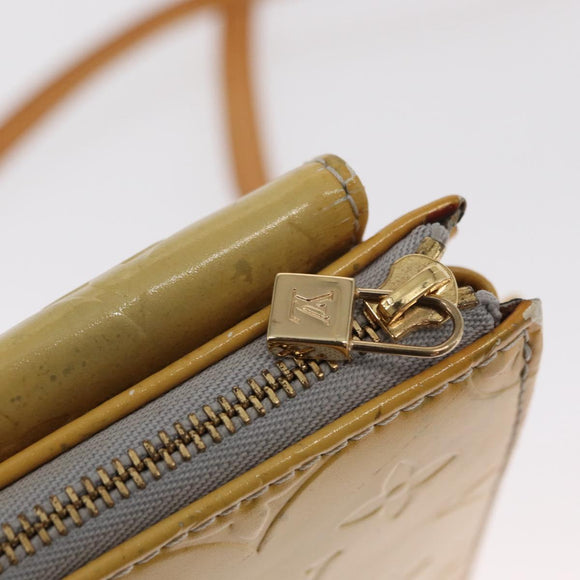 LOUIS VUITTON Monogram Vernis Motto Accessory Pouch Gris M91030 LV Auth bs31986