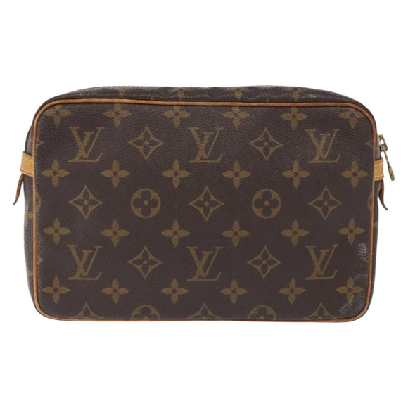 LOUIS VUITTON Monogram Compiegne 23 Clutch Bag M51847 LV Auth bs31995