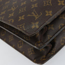 LOUIS VUITTON Monogram Serviette Fermoir Business Bag M53305 LV Auth bs32001-14