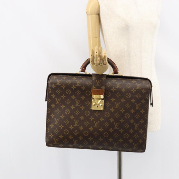 LOUIS VUITTON Monogram Serviette Fermoir Business Bag M53305 LV Auth bs32001