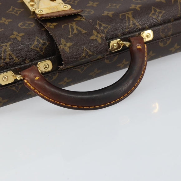 LOUIS VUITTON Monogram Serviette Fermoir Business Bag M53305 LV Auth bs32001