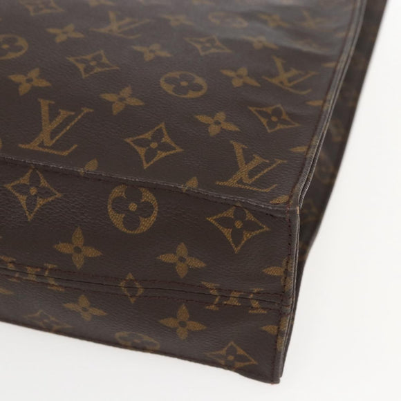 LOUIS VUITTON Monogram Sac Plat Hand Bag M51140 LV Auth bs32005