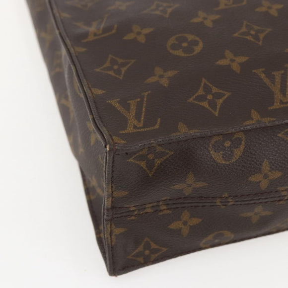 LOUIS VUITTON Monogram Sac Plat Hand Bag M51140 LV Auth bs32005