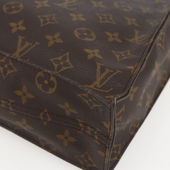LOUIS VUITTON Monogram Sac Plat Hand Bag M51140 LV Auth bs32005