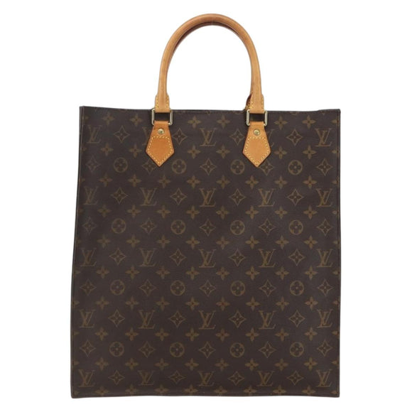 LOUIS VUITTON Monogram Sac Plat Hand Bag M51140 LV Auth bs32005