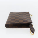 LOUIS VUITTON Damier Ebene Marais Pouch LV Auth bs32015-4