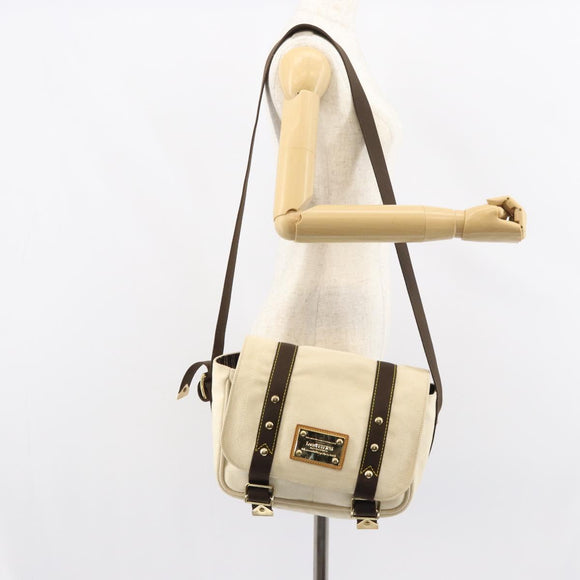 LOUIS VUITTON Antigua Buzzus PM Shoulder Bag Beige Brown M40042 LV Auth bs32016