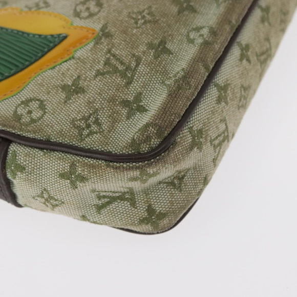LOUIS VUITTON Mini Tale de Fe Pochette Accessory Pouch Khaki M92274 Auth bs32023