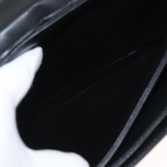 LOUIS VUITTON Opera Line Delph Shoulder Bag Leather Black M63932 LV Auth bs32024