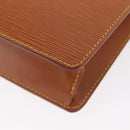 LOUIS VUITTON Epi Pochette Homme Bag Brown Zipangu Gold M52528 LV Auth bs32026-17