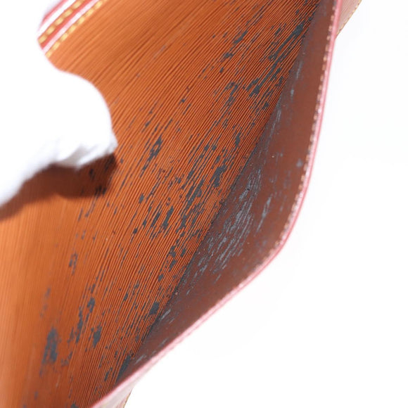 LOUIS VUITTON Epi Pochette Homme Bag Brown Zipangu Gold M52528 LV Auth bs32026