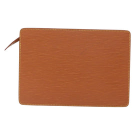 LOUIS VUITTON Epi Pochette Homme Bag Brown Zipangu Gold M52528 LV Auth bs32026 - 0