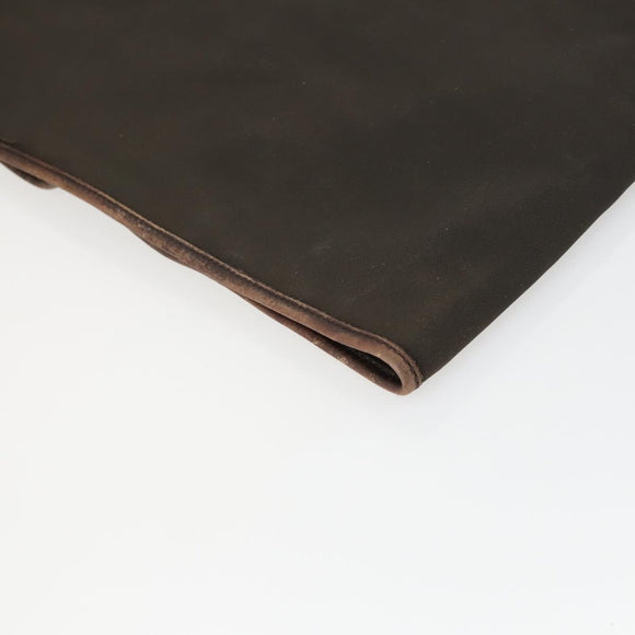 Salvatore Ferragamo Garment Cover Leather Brown Silver Auth bs32033