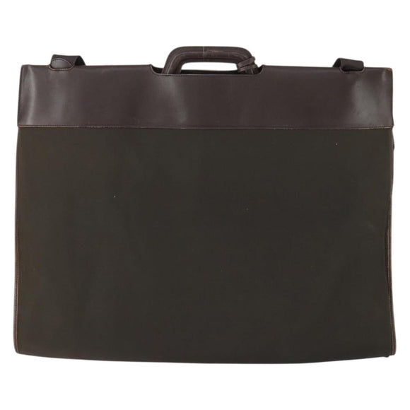 Salvatore Ferragamo Garment Cover Leather Brown Silver Auth bs32033