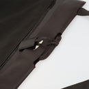 Salvatore Ferragamo Garment Cover Leather Brown Silver Auth bs32033-6