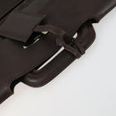 Salvatore Ferragamo Garment Cover Leather Brown Silver Auth bs32033-8