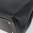 BURBERRY Hand Bag Leather Black Silver Auth bs32035-12