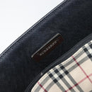BURBERRY Hand Bag Leather Black Silver Auth bs32035-15