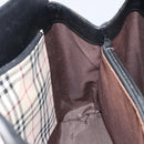 BURBERRY Hand Bag Leather Black Silver Auth bs32035-17
