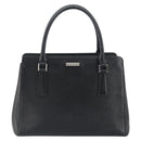 BURBERRY Hand Bag Leather Black Silver Auth bs32035-2