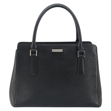 BURBERRY Hand Bag Leather Black Silver Auth bs32035 - 0