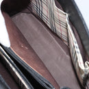 BURBERRY Hand Bag Leather Black Silver Auth bs32035-23