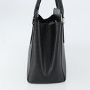 BURBERRY Hand Bag Leather Black Silver Auth bs32035-4