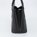 BURBERRY Hand Bag Leather Black Silver Auth bs32035-5