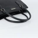 BURBERRY Hand Bag Leather Black Silver Auth bs32035-7