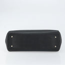 BURBERRY Hand Bag Leather Black Silver Auth bs32035-9