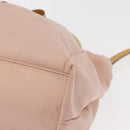 Salvatore Ferragamo Vala Hand Bag Nylon 2way Pink Gold Auth bs32036-13