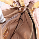 Salvatore Ferragamo Vala Hand Bag Nylon 2way Pink Gold Auth bs32036-20