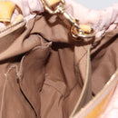 Salvatore Ferragamo Vala Hand Bag Nylon 2way Pink Gold Auth bs32036-23