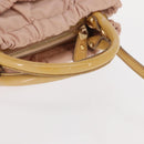 Salvatore Ferragamo Vala Hand Bag Nylon 2way Pink Gold Auth bs32036-7