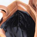 BVLGARI Tote Bag Nylon Leather Orange Gold Auth bs32037-18