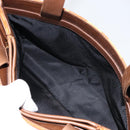 BVLGARI Tote Bag Nylon Leather Orange Gold Auth bs32037-23