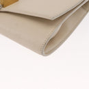 Chloe Chain Shoulder Bag Leather Beige Gold Auth bs32038-11