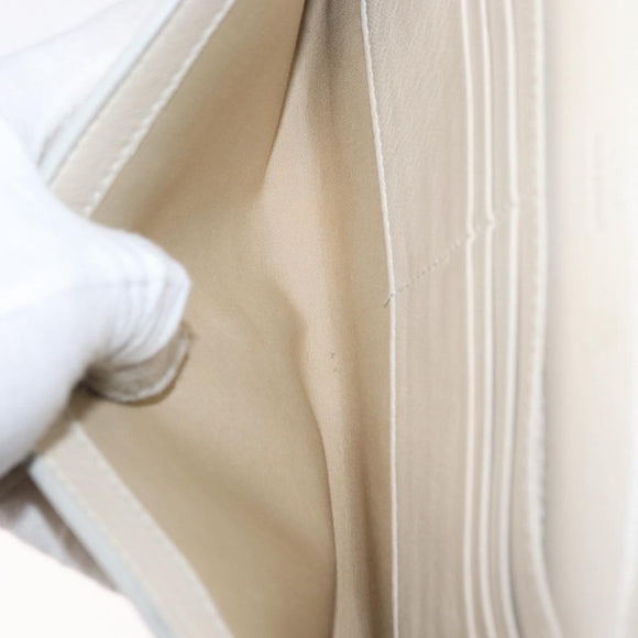 Chloe Chain Shoulder Bag Leather Beige Gold Auth bs32038