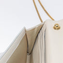 Chloe Chain Shoulder Bag Leather Beige Gold Auth bs32038-18