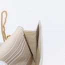 Chloe Chain Shoulder Bag Leather Beige Gold Auth bs32038-19