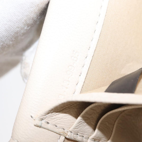 Chloe Chain Shoulder Bag Leather Beige Gold Auth bs32038