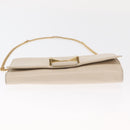 Chloe Chain Shoulder Bag Leather Beige Gold Auth bs32038-9