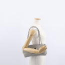 CHANEL Lammleder Kette Umhängetasche Grau Silber CC Auth bs32040-23