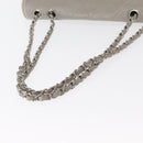 CHANEL Lamb Skin Chain Shoulder Bag Gray Silver CC Auth bs32040-7