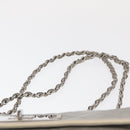 CHANEL Lammleder Kette Umhängetasche Grau Silber CC Auth bs32040-8