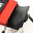 VALENTINO Shoulder Bag Leather Black Silver Auth bs32041V-20