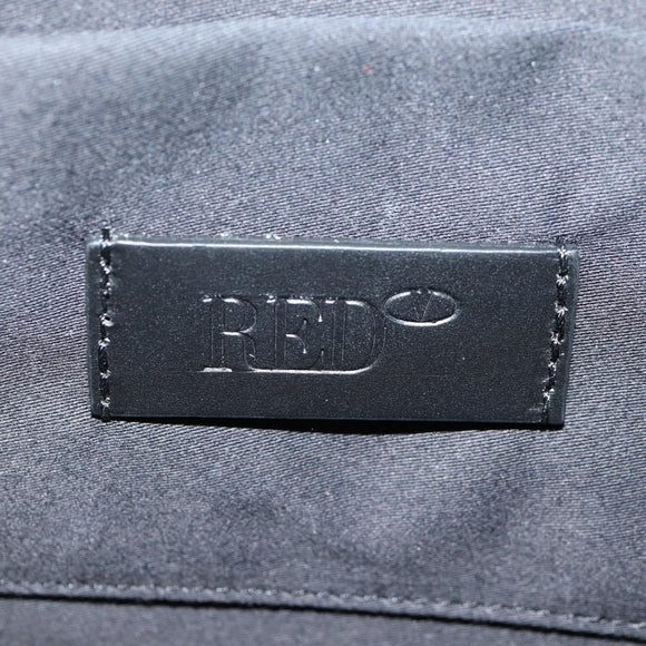 VALENTINO Shoulder Bag Leather Black Silver Auth bs32041V