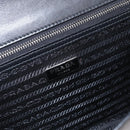 PRADA Chain Shoulder Bag Leather White Silver Auth bs32042-21