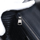 PRADA Chain Shoulder Bag Leather White Silver Auth bs32042-24